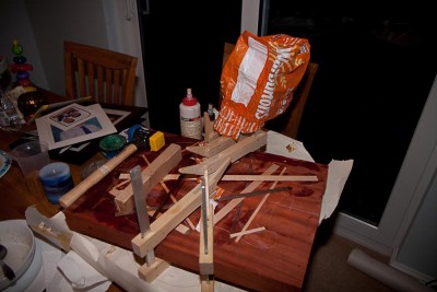 Clamping arrangment on kitchen table