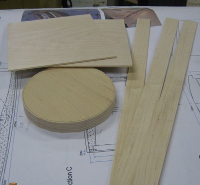 The BB wheel, sides and veneers