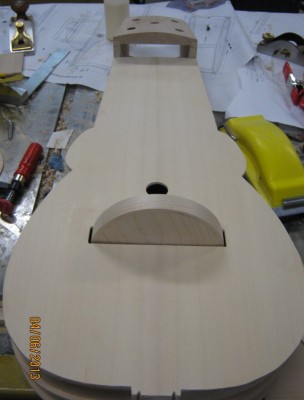 Top glued on