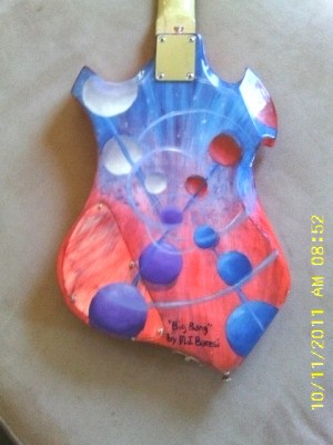 My solid body that I call &quot;Big Bang&quot;<br />Oil on basswood.