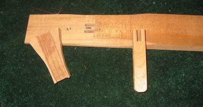 3 parts of the neck: shaft, tenon and heel