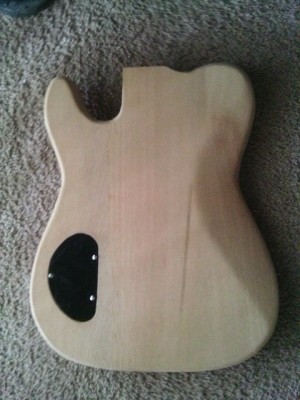 I decided to route the control cavity from the back for a cleaner look on top